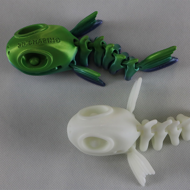 FDM Printing Color PLA And SLA Printing White Resin Toy Fish